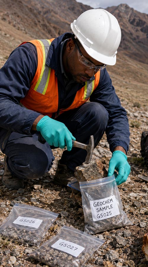 geochemical sampling in Kenya